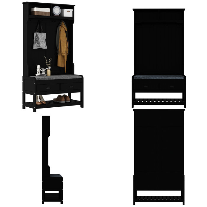 Red Barrel Studio® Modern Hall Tree with Bench and Shoe Storage & Reviews Wayfair